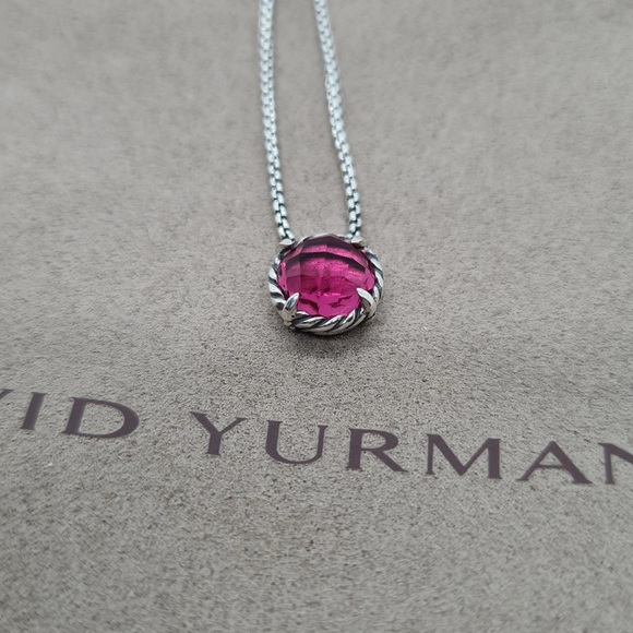 David Yurman Pink turmaline Necklace with sterling silver - Picture 2 of 6